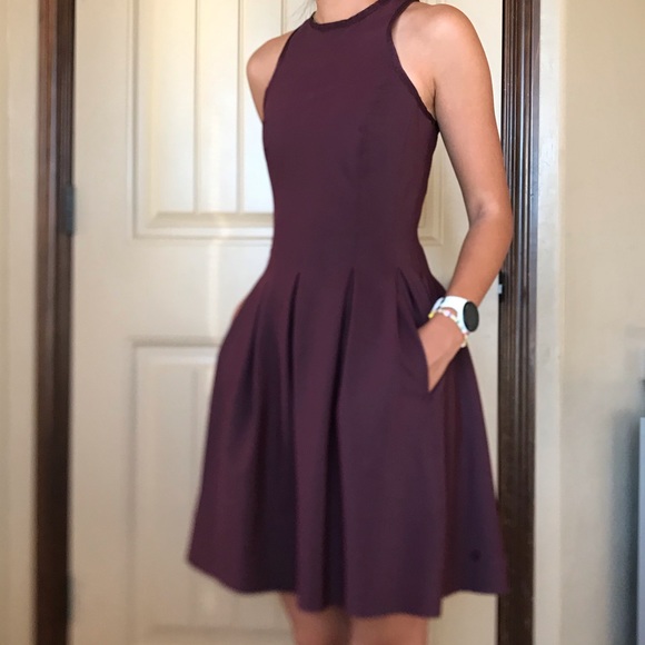 lululemon athletica Dresses & Skirts - Lululemon Here To There Mini Athletics Dress Bordeaux Drama Burgundy sz 4